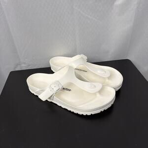 Birkenstock Gizeh EVA Sandals Womens Size 10 Regular Width White Slip On